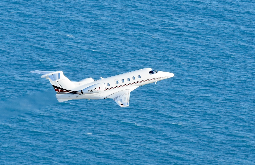 Private jet on the tarmac with ground handling